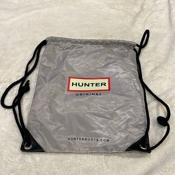 Hunter Boots Gray Drawstring Bag backpack - Picture 1 of 6
